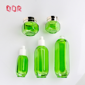 Luxury Skincare Glass Packaging Set Customized Cosmetics Container Empty 5-Piece Glass Skincare Bottle With Pressing Pump Head - Product Image 5