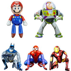 3D grand <span class=keywords><strong>Spiderman</strong></span> <span class=keywords><strong>Mario</strong></span> Buzz lumière Airwalker feuille ballons fête d'anniversaire décoration fournitures cadeaux pour enfants - Product Image 1