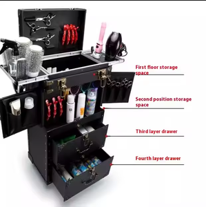 Salon professionnel coiffeur organisateur cosmétique grande capacité sac de <span class=keywords><strong>coiffure</strong></span> avec couverture PU maquillage voyage bagages - Product Image 6