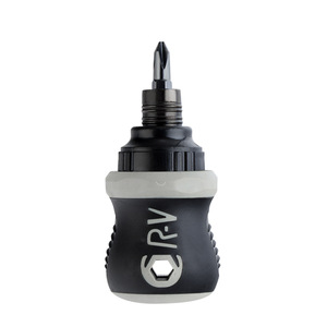 Tournevis à cliquet télescopique double embout Arv, embout plat magnétique, outil de bricolage, 95g, noir - Product Image 2