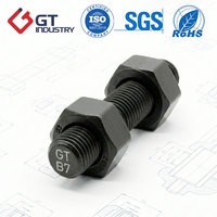 b18.31.2 6-1/2 7-3/8 8-1/2 Black Oxide A193 B16 Stud Bolt Carbon Steel Metric B16 Thread Rod for Oil&Gas Refinery