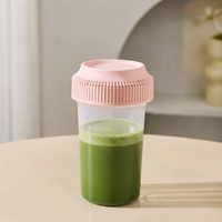 Botol Shaker Teh Hijau Matcha 560ml Bebas BPA dari PP, Cangkir Pengocok Bubuk Matcha Transparan, Produsen