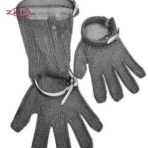 Gants en maille d'acier inoxydable pour boucher, protection anti-coupure avec style de tissage uni, service de traitement de découpe - Product Image 1