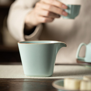Cyan Ru Ware Fairness Cup Porcelain Cylinder Shape Without Lid For Kung Fu <b>Tea</b> <b>Set</b> - Product Image 1