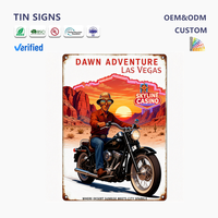Dekorasi Dinding Logam Klasik Las Vegas dengan Ukiran Kustom Grosir - Tanda Tahan Lama dan Kuat untuk Dekorasi Garasi dan Rumah