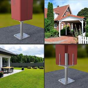 <span class=keywords><strong>Pied</strong></span> de sol galvanisé réglable en acier galvanisé à chaud pour socle en béton - Product Image 6