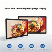 Afficheur numérique tactile capacitif Android 1080P mural de 21,5 pouces pour la publicité intérieure