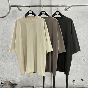 T-shirt pour homme 100% coton de qualité supérieure, style décontracté, coupe ample, tissu tricoté avec impression numérique, couleur unie personnalisable - Product Image 2