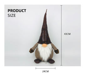 อุปกรณ์ตกแต่งบ้านเทศกาลคริสต์มาสซานตาคลอสเครื่องตกแต่งงานฝีมือสิ่งทอลายหงส์ประดับด้วยโพลีเอสเตอร์ - Product Image 4