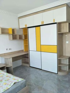 <span class=keywords><strong>Armoire</strong></span> <span class=keywords><strong>coulissante</strong></span> moderne pour chambre à coucher avec bureau intégré, grand rangement, organisateur de placard en bois pour petites pièces, mobilier de maison - Product Image 3
