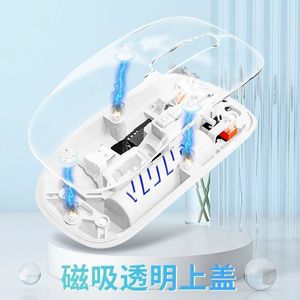 Souris transparente sans fil, Bluetooth 2.4G, double mode, 1600Dpi, silencieuse, pour téléphone portable, Apple, Xiaomi, petit design ergonomique - Product Image 4
