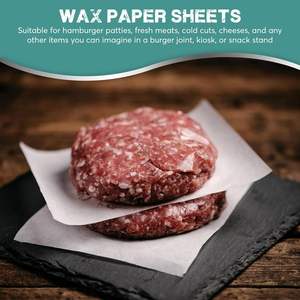 Feuilles de papier ciré personnalisées pour aliments, pré-coupées 6 po x 10 3/4 po, papier ciré interplié pour emballage traiteur - Product Image 6