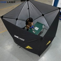 Tenda Pengaman Operasi Laser Lipat, Penutup Pelindung untuk Perangkat Laser Industri, Tahan Suhu Tinggi dan Api