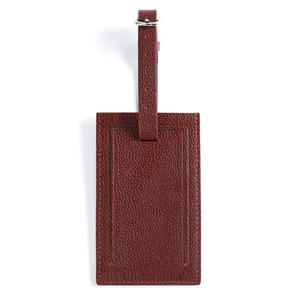 Etiquetas de Equipaje de Cuero Genuino Rectangulares de Lujo con Logotipo Personalizado al por Mayor de Fábrica, Etiquetas de Maletas para Viajes - Product Image 2