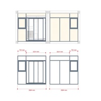 Vente en gros de maisons modernes préfabriquées en conteneur plat prêtes à monter Petite maison en conteneur préfabriquée à double couche 3 en 1