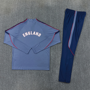 Autumn Winter Jersey Soccer Apparel Training Uniform Set 26/27 England Zipper Long Sleeve Sportswear Soccer Training Suit - Product Image 5