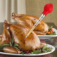 Pince à boucher turque pour barbecue avec brosse à badigeonner et injecteur de viande à bulbe en silicone alimentaire détachable pour la cuisson à domicile