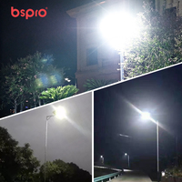 Lampe solaire LED intégrée haute puissance Bspro avec garantie de 5 ans, IP65, pour éclairage routier extérieur, éclairage commercial des autoroutes