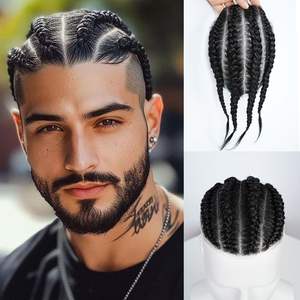Corncows Toupee <span class=keywords><strong>para</strong></span> <span class=keywords><strong>hombres</strong></span> <span class=keywords><strong>Trenzas</strong></span> Piezas de <span class=keywords><strong>cabello</strong></span> Sistema de reemplazo <span class=keywords><strong>para</strong></span> <span class=keywords><strong>hombres</strong></span> Peluca de piel delgada <span class=keywords><strong>Cabello</strong></span> humano real Tupé trenzado <span class=keywords><strong>para</strong></span> hombre - Product Image 1