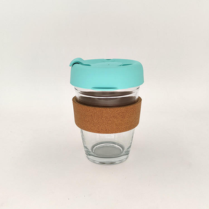 แก้วกาแฟใสทรงสูงพร้อมฝาปิดสำหรับเครื่องดื่มในรถยนต์ รุ่น Creative Camping พร้อมปลอกแก้วแบบคอร์ก - Product Image 6