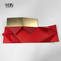 Boîte cadeau rigide rouge de qualité supérieure avec double ouverture, style armoire élégante, emballage de luxe pour parfums et cosmétiques, logo personnalisé