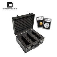 C P-A-M-P Boîte de présentation pour pièces de monnaie d'or de collection, Étui de transport pour cartes sportives gradées et cartes en slab, avec emplacement pour cartes