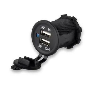 DC12V 3.1A Enchufe de cargador de Puerto USB dual