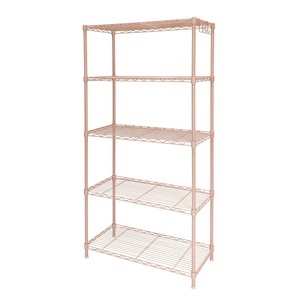חופשי ורוד <span class=keywords><strong>5</strong></span> שכבות מתלה מתכווננת חוט פלדה חוט אחסון מדפים יחידה - Product Image 1