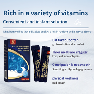 Siqiang Çoklu Vitamin Mineral <span class=keywords><strong>Protein</strong></span> Tozu Granül Katı İçecek Probiyotikler Demir Kalsiyum Kemik Yoğunluğu Bağışıklık Yetişkin Kullanımı İçin - Product Image 3