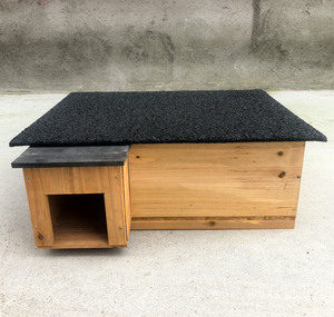 Casa riccio in legno moderna all'aperto gabbia per animali piccoli animali ibernazione rifugio e stazione di alimentazione - Product Image 4