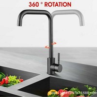 Robinet de cuisine en acier inoxydable 304, col en L, mitigeur, robinetterie Watermark, norme australienne