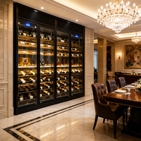 Cave à vin moderne de luxe à température constante pour hôtel, armoire de présentation de vin pour la maison