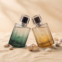 Flacon de parfum de luxe personnalisé Anding, vide, moderne, haut de gamme, transparent avec verre pulvérisateur, 100 ml