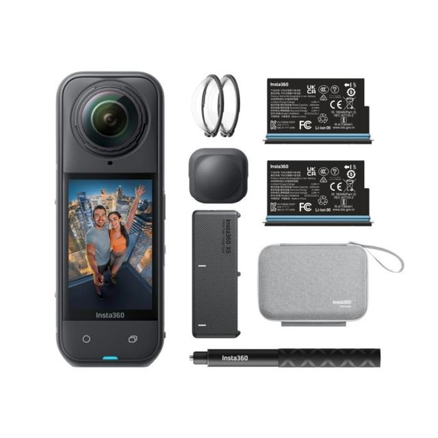 2025 New Insta360 X5 Sports Camera Waterproof 30m 8k 360 Hdr Night Vision 72mp Photo 4k60fps Single-lens 1/1.28" Sensors Touch