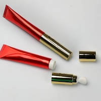 Prix de gros 5 ml 10 ml de luxe mini personnalisé rouge imprimé logo vide brillant à lèvres baume à lèvres brillant à presser emballage en tube souple en plastique