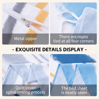Vente en gros de draps de lit personnalisés en coton 100% - Ensemble de literie 4 pièces - Housse de couette - Taille King Size - Taille Queen Size - Taille Full - Super doux - Luxe