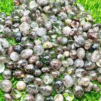 Pierre de Quartz de jardin de gravier rond poli en cristal naturel à vendre