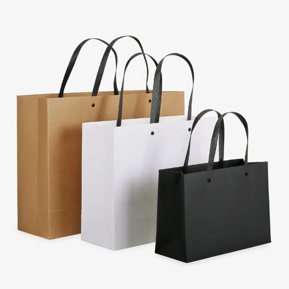 Günstige Custom Fashion Umwelt freundliche Black Gift Shopping Kraft bedruckte Seidenpapier tasche
