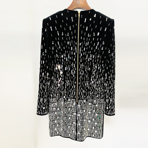 2024 autunno inverno Star della moda nuovo abito a <span class=keywords><strong>maniche</strong></span> <span class=keywords><strong>lunghe</strong></span> con Glitter con perline e perline - Product Image 3