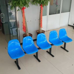 Banco Público de Plástico para Exteriores, Tres Plazas, para Interiores y Exteriores, para Descanso, Cancha de Baloncesto, Parque, Supermercado, Área de Espera - Product Image 4