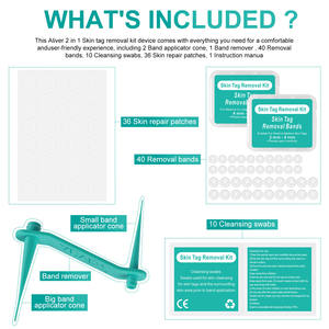 ALIVER, gran oferta, removedor de verrugas, microbandas medianas, herramientas de eliminación de etiquetas en la piel, removedor de etiquetas en la piel 2 en 1 - Product Image 6