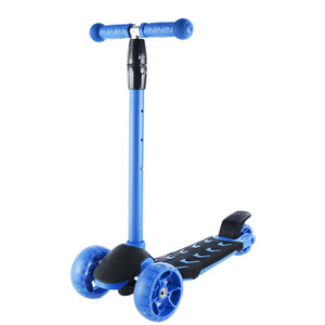 Trottinette pour enfants à trois roues, réglable en hauteur, légère, pour enfants de 3 ans et plus, bleue - Product Image 5