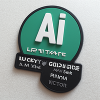 Pas de quantité minimale de commande minimum Logo personnalisé en PVC souple 3D Presse à chaud Caoutchouc gaufré Silicone Crochet et boucle Patch en PVC Coudre sur des patchs en caoutchouc