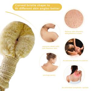 Keluaran baru disesuaikan 9 buah Set mandi kayu pengelupasan Set Pembersih Tubuh mandi Scrub Loofah alami untuk penggunaan rumah dan perjalanan - Product Image 5