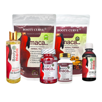 Ensemble de six pièces Private Label Maca Plus Booty Curve Combo pour le soin quotidien sculptant les courbes