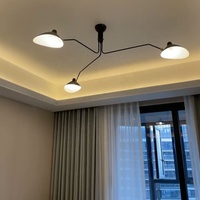 Lustre rotatif, luminaire suspendu au plafond, design en bec de canard, fer, style folk, salon, cuisine, salle à manger, lustre araignée, décoration
