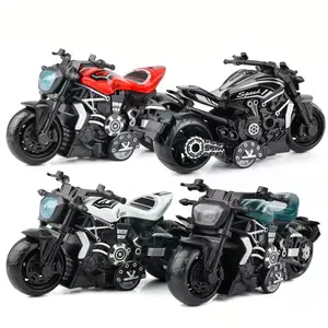 Hot Bán Diecast 1:32 Mới Kéo Lại Đồ Chơi Xe Máy Loại Khác Nhau Hợp Kim Diecast Xe Máy Ma Sát Đồ Chơi