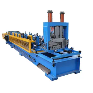 Auto Changing Purlin Roll Forming Machine C/Z 2 in 1 New Product 2020 Touch Screen Blue Provided Galvanized Steel Coil 2 Years