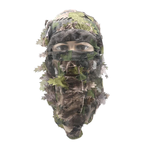 Polyester Tarnmuster Jagd-Kopfbedeckung Vollständige Abdeckung Netz 3D Blätter-Gesichtsmaske - Product Image 5