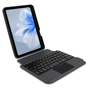 Étui pour clavier sans fil en cuir PU noir détachable pour iPad Mini 6/7 8,3 pouces Pro Air avec pavé tactile et touches rétroéclairées - Product Image 4